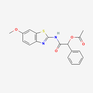 2-[(6-Methoxy-1,3-benzothiazol-2-yl)amino]-2-oxo-1-phenylethyl acetate