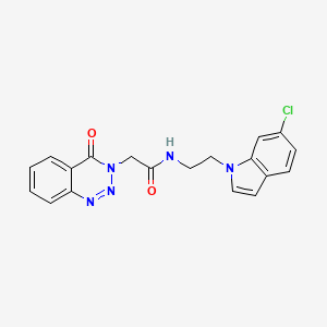 N-[2-(6-chloro-1H-indol-1-yl)ethyl]-2-(4-oxo-1,2,3-benzotriazin-3(4H)-yl)acetamide