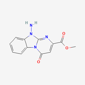 molecular formula C12H10N4O3 B11030420 Methyl 10-amino-4-oxo-4,10-dihydropyrimido[1,2-a]benzimidazole-2-carboxylate 