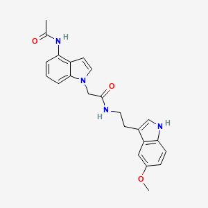 molecular formula C23H24N4O3 B11030442 2-[4-(acetylamino)-1H-indol-1-yl]-N-[2-(5-methoxy-1H-indol-3-yl)ethyl]acetamide 