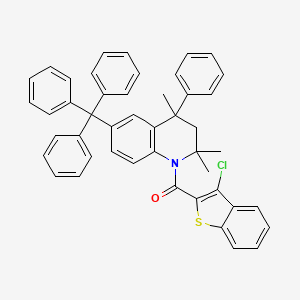 (3-chloro-1-benzothiophen-2-yl)(2,2,4-trimethyl-4-phenyl-6-trityl-3,4-dihydroquinolin-1(2H)-yl)methanone