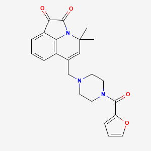 6-{[4-(2-Furylcarbonyl)piperazino]methyl}-4,4-dimethyl-4H-pyrrolo[3,2,1-IJ]quinoline-1,2-dione