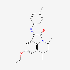 (1E)-8-ethoxy-4,4,6-trimethyl-1-[(4-methylphenyl)imino]-5,6-dihydro-4H-pyrrolo[3,2,1-ij]quinolin-2(1H)-one