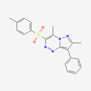 molecular formula C20H18N4O2S B11030462 4,7-Dimethyl-3-[(4-methylphenyl)sulfonyl]-8-phenylpyrazolo[5,1-c][1,2,4]triazine 