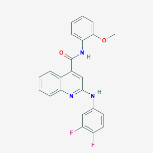 2-[(3,4-difluorophenyl)amino]-N-(2-methoxyphenyl)quinoline-4-carboxamide