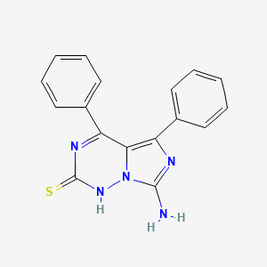 molecular formula C17H13N5S B11030520 7-amino-4,5-diphenylimidazo[5,1-f][1,2,4]triazine-2(1H)-thione 