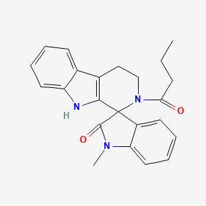 2-butanoyl-1'-methyl-2,3,4,9-tetrahydrospiro[beta-carboline-1,3'-indol]-2'(1'H)-one