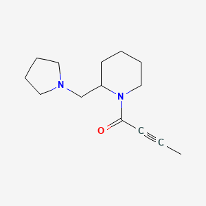 molecular formula C14H22N2O B11030540 1-[2-(1-Pyrrolidinylmethyl)piperidino]-2-butyn-1-one 