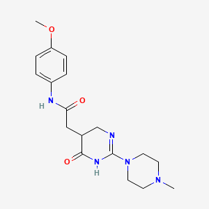 molecular formula C18H25N5O3 B11030573 N-(4-methoxyphenyl)-2-[2-(4-methylpiperazin-1-yl)-4-oxo-1,4,5,6-tetrahydropyrimidin-5-yl]acetamide 