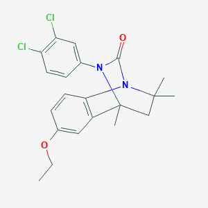 9-(3,4-dichlorophenyl)-6-ethoxy-2,2,4-trimethyl-3,4-dihydro-2H-4,1-(epiminomethano)quinolin-10-one