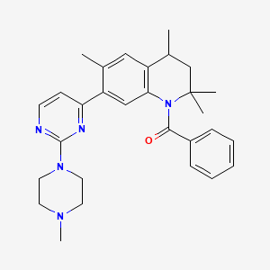 Phenyl[2,2,4,6-tetramethyl-7-[2-(4-methylpiperazino)-4-pyrimidinyl]-3,4-dihydro-1(2H)-quinolinyl]methanone