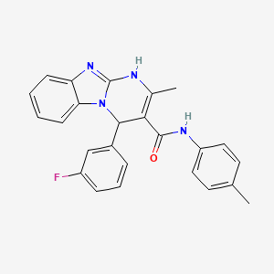 4-(3-fluorophenyl)-2-methyl-N-(4-methylphenyl)-1,4-dihydropyrimido[1,2-a]benzimidazole-3-carboxamide