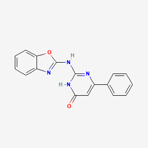 molecular formula C17H12N4O2 B11030646 2-(1,3-Benzoxazol-2-ylamino)-6-phenyl-4-pyrimidinol 