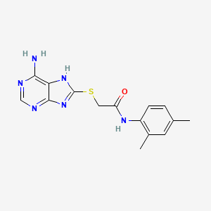 2-[(6-amino-9H-purin-8-yl)sulfanyl]-N-(2,4-dimethylphenyl)acetamide