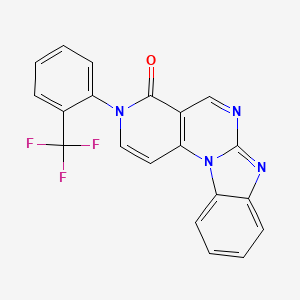 molecular formula C20H11F3N4O B11030669 5-[2-(trifluoromethyl)phenyl]-1,5,9,11-tetrazatetracyclo[8.7.0.02,7.012,17]heptadeca-2(7),3,8,10,12,14,16-heptaen-6-one 