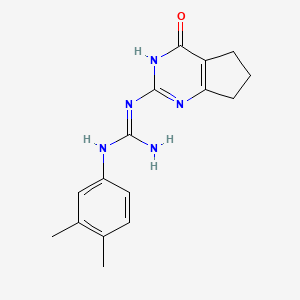 molecular formula C16H19N5O B11030673 1-(3,4-dimethylphenyl)-2-(4-oxo-4,5,6,7-tetrahydro-1H-cyclopenta[d]pyrimidin-2-yl)guanidine 