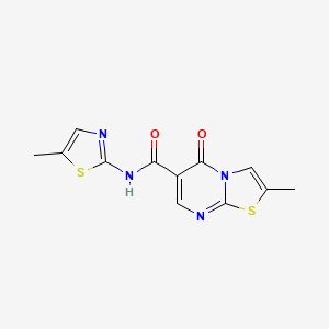 2-methyl-N-(5-methyl-1,3-thiazol-2-yl)-5-oxo-5H-[1,3]thiazolo[3,2-a]pyrimidine-6-carboxamide