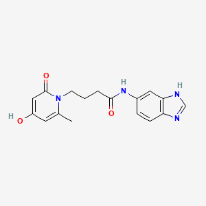 molecular formula C17H18N4O3 B11030720 N-(1H-benzimidazol-6-yl)-4-(4-hydroxy-6-methyl-2-oxopyridin-1(2H)-yl)butanamide 