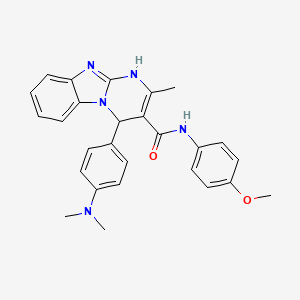 4-[4-(dimethylamino)phenyl]-N-(4-methoxyphenyl)-2-methyl-1,4-dihydropyrimido[1,2-a]benzimidazole-3-carboxamide