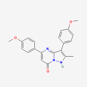 molecular formula C21H19N3O3 B11030762 3,5-bis(4-methoxyphenyl)-2-methylpyrazolo[1,5-a]pyrimidin-7(4H)-one 