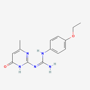 molecular formula C14H17N5O2 B11030799 1-(4-Ethoxyphenyl)-3-(6-methyl-4-oxo-1,4-dihydropyrimidin-2-yl)guanidine 