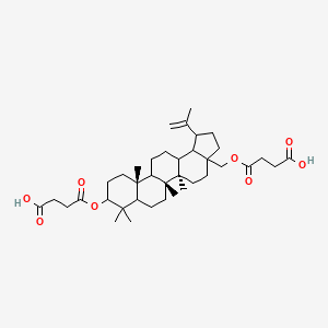 molecular formula C38H58O8 B11030800 4-[(3A-{[(3-Carboxypropanoyl)oxy]methyl}-5A,5B,8,8,11A-pentamethyl-1-(prop-1-EN-2-YL)-icosahydro-1H-cyclopenta[A]chrysen-9-YL)oxy]-4-oxobutanoic acid 