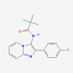 molecular formula C18H18FN3O B11030809 N-[2-(4-fluorophenyl)imidazo[1,2-a]pyridin-3-yl]-2,2-dimethylpropanamide 