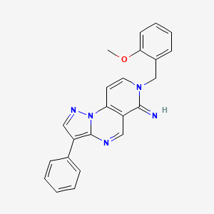 molecular formula C23H19N5O B11030818 7-(2-methoxybenzyl)-3-phenylpyrazolo[1,5-a]pyrido[3,4-e]pyrimidin-6(7H)-imine 