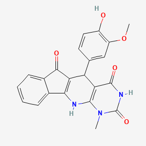 2-(4-hydroxy-3-methoxyphenyl)-7-methyl-5,7,9-triazatetracyclo[8.7.0.03,8.011,16]heptadeca-1(10),3(8),11,13,15-pentaene-4,6,17-trione