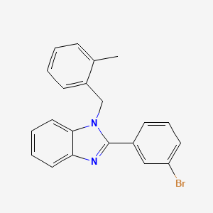 molecular formula C21H17BrN2 B11030843 1H-Benzoimidazole, 2-(3-bromophenyl)-1-(2-methylbenzyl)- 