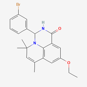 3-(3-bromophenyl)-9-ethoxy-5,5,7-trimethyl-2,3-dihydro-1H,5H-pyrido[3,2,1-ij]quinazolin-1-one