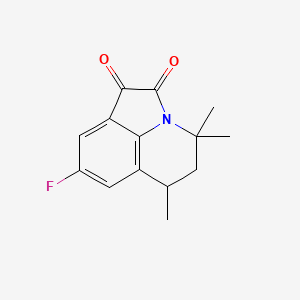 molecular formula C14H14FNO2 B11030858 8-fluoro-4,4,6-trimethyl-5,6-dihydro-4H-pyrrolo[3,2,1-ij]quinoline-1,2-dione 