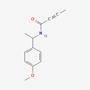 molecular formula C13H15NO2 B11030867 N-[1-(4-Methoxyphenyl)ethyl]but-2-ynamide 