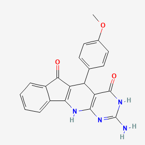 6-amino-2-(4-methoxyphenyl)-5,7,9-triazatetracyclo[8.7.0.03,8.011,16]heptadeca-1(10),3(8),6,11,13,15-hexaene-4,17-dione