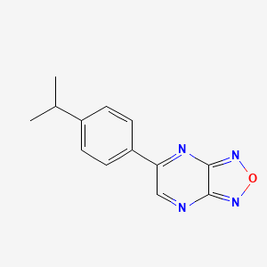 molecular formula C13H12N4O B11030879 5-(4-Isopropylphenyl)[1,2,5]oxadiazolo[3,4-B]pyrazine 