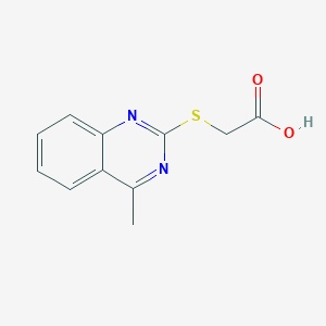 molecular formula C11H10N2O2S B11030914 Acetic acid, 2-[(4-methyl-2-quinazolinyl)thio]- 