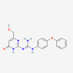 molecular formula C19H19N5O3 B11030940 N-[6-(methoxymethyl)-4-oxo-1,4-dihydro-2-pyrimidinyl]-N''-(4-phenoxyphenyl)guanidine 