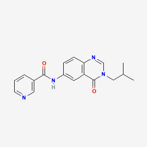 molecular formula C18H18N4O2 B11030947 N-[3-(2-methylpropyl)-4-oxo-3,4-dihydroquinazolin-6-yl]pyridine-3-carboxamide 