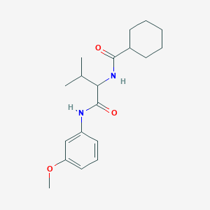 N-{1-[(3-methoxyphenyl)amino]-3-methyl-1-oxobutan-2-yl}cyclohexanecarboxamide