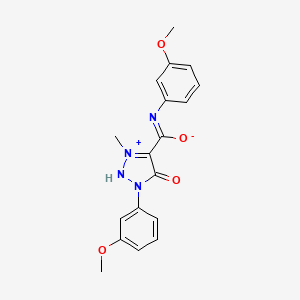 molecular formula C18H18N4O4 B11030979 1-(3-methoxyphenyl)-4-[(3-methoxyphenyl)carbamoyl]-3-methyl-1H-1,2,3-triazol-3-ium-5-olate 