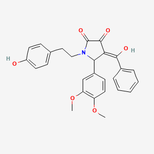 4-Benzoyl-5-(3,4-dimethoxyphenyl)-3-hydroxy-1-(4-hydroxyphenethyl)-1,5-dihydro-2H-pyrrol-2-one