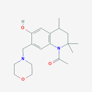 molecular formula C19H28N2O3 B11031018 1-Acetyl-2,2,4-trimethyl-7-(morpholin-4-ylmethyl)-1,2,3,4-tetrahydroquinolin-6-ol 