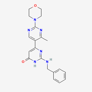 2-(benzylamino)-6-(4-methyl-2-morpholino-5-pyrimidinyl)-4(3H)-pyrimidinone