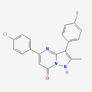 5-(4-chlorophenyl)-3-(4-fluorophenyl)-2-methylpyrazolo[1,5-a]pyrimidin-7(4H)-one