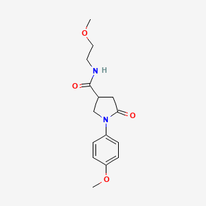 N-(2-methoxyethyl)-1-(4-methoxyphenyl)-5-oxopyrrolidine-3-carboxamide