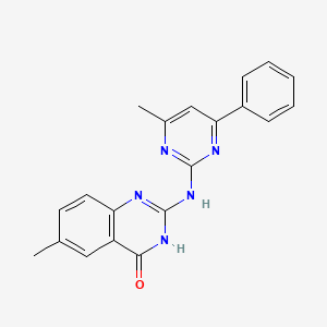 6-Methyl-2-[(4-methyl-6-phenylpyrimidin-2-yl)amino]quinazolin-4-ol