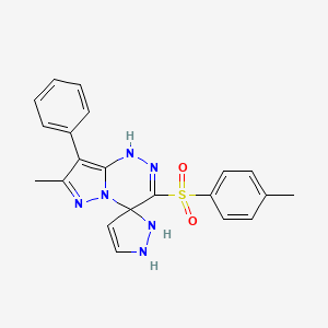 7'-Methyl-3'-[(4-methylphenyl)sulfonyl]-8'-phenyl-1,2-dihydro-1'{H}-spiro[pyrazole-3,4'-pyrazolo[5,1-{C}][1,2,4]triazine]