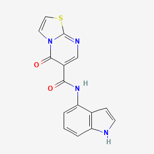 molecular formula C15H10N4O2S B11031118 N-(1H-indol-4-yl)-5-oxo-5H-[1,3]thiazolo[3,2-a]pyrimidine-6-carboxamide 