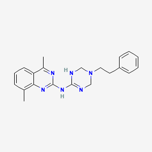 4,8-dimethyl-N-[5-(2-phenylethyl)-1,4,5,6-tetrahydro-1,3,5-triazin-2-yl]quinazolin-2-amine