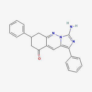 molecular formula C22H18N4O B11031162 3-amino-1,7-diphenyl-7,8-dihydroimidazo[1,5-b]cinnolin-9(6H)-one 